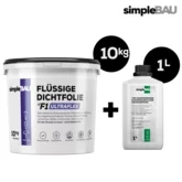 FLÜSSIGE DICHTFOLIE F1 ULTRAFLEX 10KG + TIEFENGRUND 1L flüssigfolie, duschabdichtung set, duschabdichtung, abdichtung dusche, flüssigfolie dusche, dichtband dusche