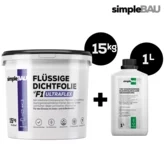 FLÜSSIGE DICHTFOLIE F1 ULTRAFLEX 15KG + TIEFENGRUND 1L flüssigfolie, duschabdichtung set, duschabdichtung, abdichtung dusche, flüssigfolie dusche, dichtband dusche
