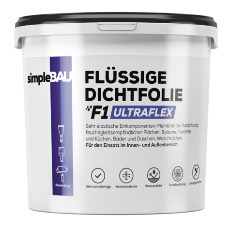 FLÜSSIGE DICHTFOLIE F1 ULTRAFLEX simpleBAU flüssigfolie, duschabdichtung set, duschabdichtung, abdichtung dusche, flüssigfolie dusche, dichtband dusche